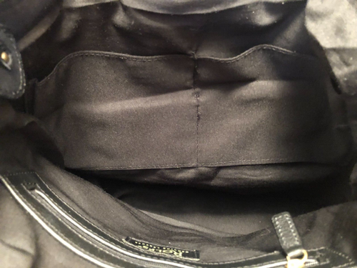 Rolfs Handbag / Tote, Studded Front, Soft, Smooth Black Leather - Picture 8 of 10