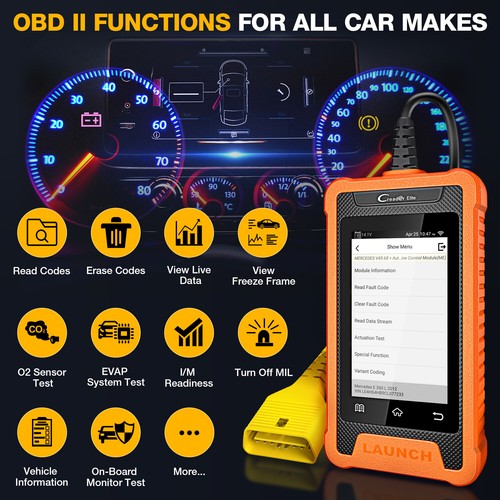 LAUNCH Creader Elite OBD2 Diagnosegerät Kfz-Diagnose Für Mercedez Benz /Maybach - Bild 5 von 12