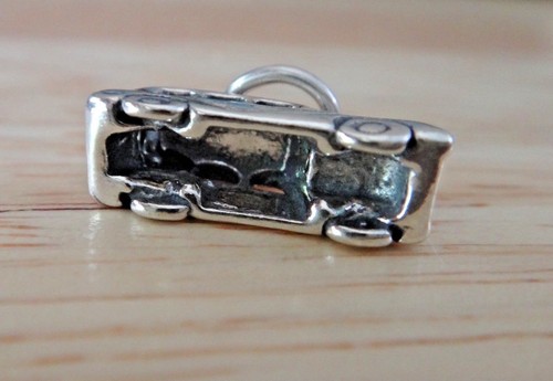 Sterling Silver 3D 10x15x6mm Truck SUV Woody style Wagon Charm - Picture 5 of 9
