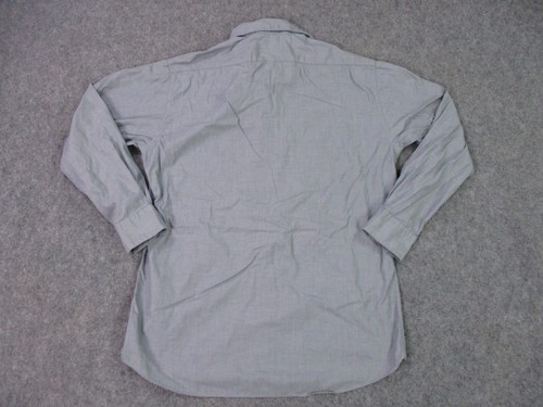Yves Saint Laurent Mens Shirt 16 32 33 Large Grey Soft 100% Cotton Pocket YSL - Picture 9 of 17