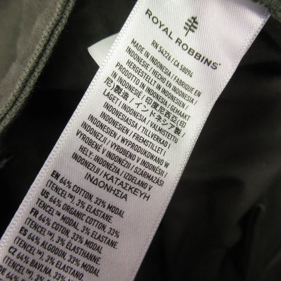 Pantalones Royal Robbins Mujer 6 Ligeros Pierna Recta Exterior Elastizados Verde Foto 4 de 4