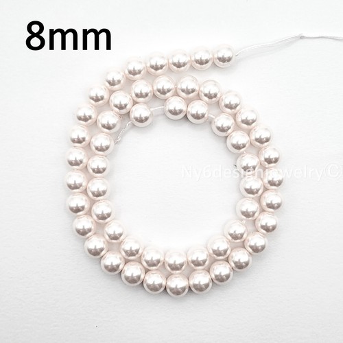 High Quality Glass Pearl Round Spacer Loose Beads 3mm 4mm 6mm 8mm 10mm 12mm 15" - Picture 83 of 291