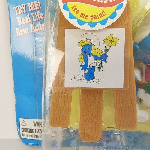 The Smurfs Artist Poseable Action Figure Irwin #13010 Peyo 1996 Vintage Sealed - Picture 7 of 24