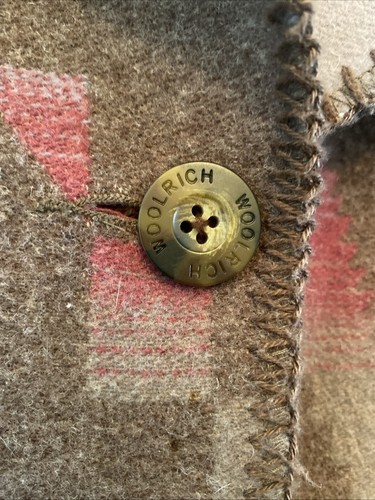 Vintage Woolrich Southwestern Blanket Coat Reversible Wool Button Medium USA - Picture 6 of 13