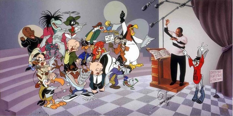 We Are The Tunes Bugs Marvin WB Ltd E Animation Cel of 750 Signed Quincy Jones
