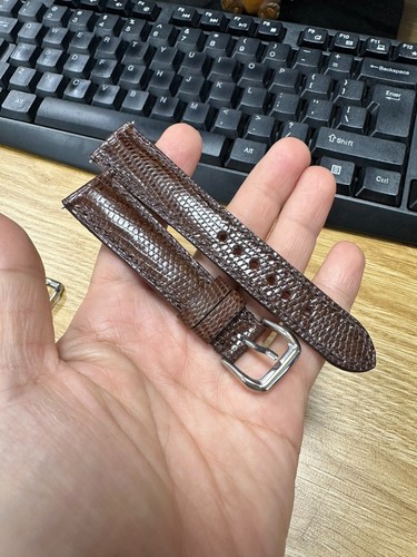 Echt Echt Echtes Eidechsenhaut Leder Uhrenarmband Band 10...17 18 19 20 21 22 23 26 mm - Bild 8 von 10