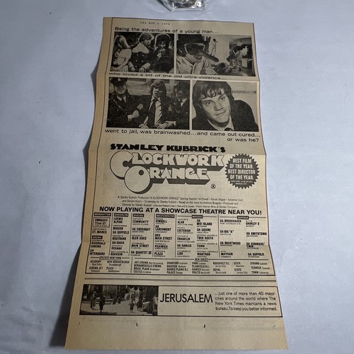 1972 CLOCKWORK ORANGE by Stanley Kubrick, Paperback, First Edition w/News Clip - Picture 21 of 22