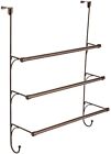 Franklin Brass 193153-Cbz Over-the-Door 3-Bar Towel Rack Classic Bronze Finish