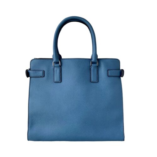 Michael Kors Tote Bag Shoulder Crossbody Blue Pockets Genuine Leather Zipper New - Picture 13 of 16