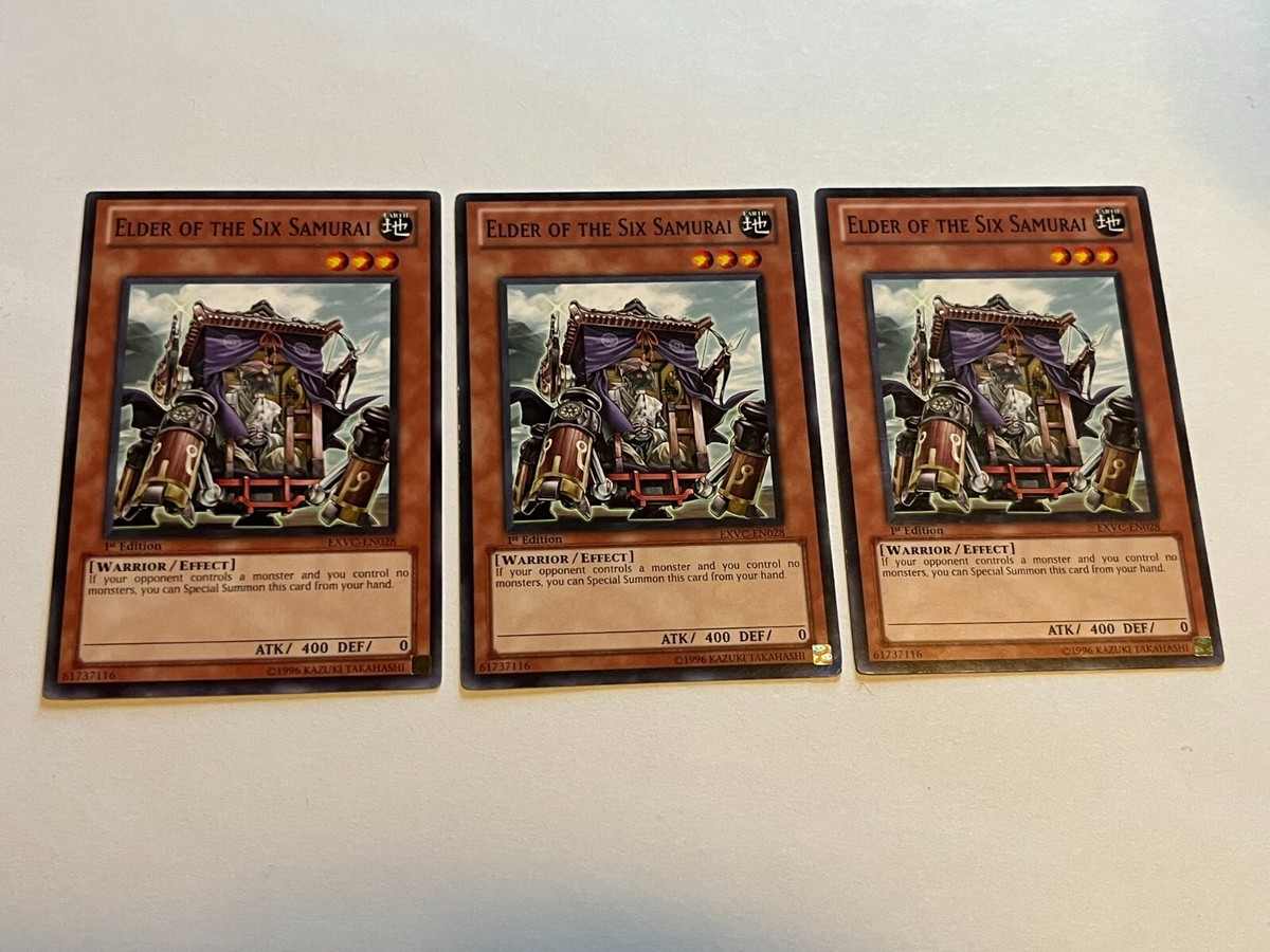 3x Elder of the Six Samurai - EXVC-EN028 Yugioh Yu Gi Oh! 3 x3