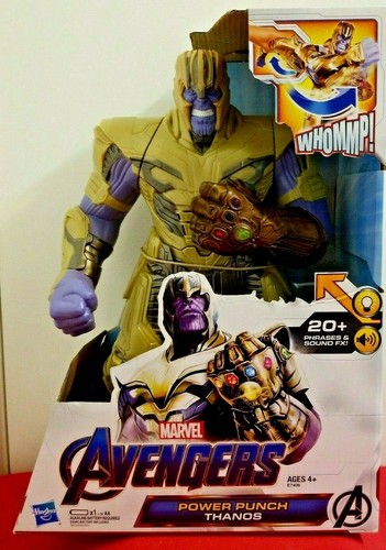 NEW Original Pack Marvel Avengers Power Punch Thanos Talking 14" Action Figure - Picture 1 of 9