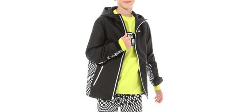 VANS Youth WRAP CHECK Windbreaker Jacket - BLK/WHT - XL - NWT - Picture 3 of 4