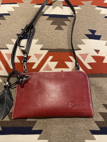 Rojo Leder-Premium Leder Handtasche burgunderfarbener Umhängegurt - Bild 1 von 7