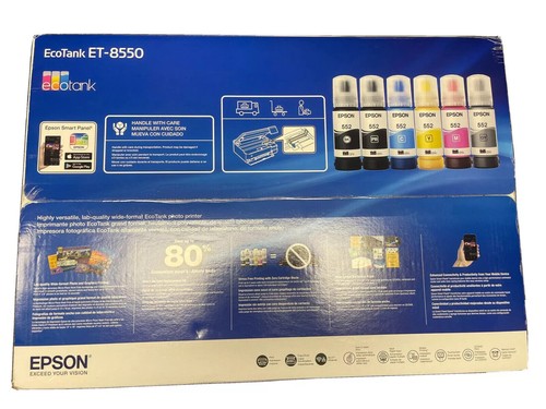 Imprimante couleur grand format sans fil Epson EcoTank Photo ET-8550 *Neuve scellée* - Photo 2/4