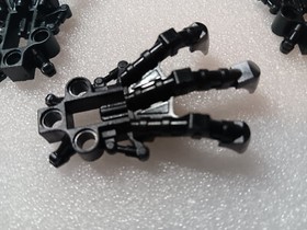 BC Lego Lot 4 Black Bionicle Foot Piraka Marbled Pearl Light Gray 53562pb03 8994