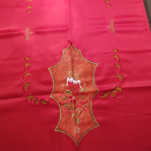 Tovaglia Rettangolare Natalizia Copritavolo per Natale in Cotone Made in Italy - Foto 5 di 11