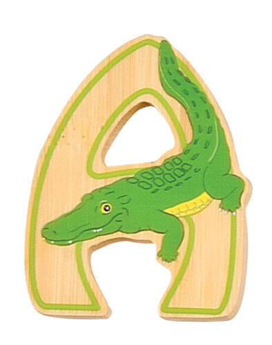 Letras del alfabeto animal de madera autoadhesivas de bambú EverEarth - Imagen 2 de 32