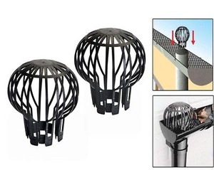 Pack of 2 Gutter Leaf Debris Trap Guard Drain Pipe Cover Downpipe Rainwater