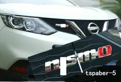 NEW JDM BLACK/RED N.S.M.O grill badge 3D Metal Racing Front Hood Grille Emblem
