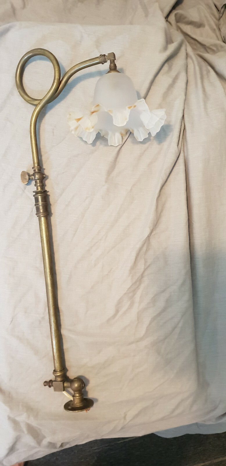 Antico Vittoriano BRONZO OTTONE REGOLABILE GAS Muro Luce Lampada converdeito 19th C Antico Vittoriano BRONZO OTTONE REGOLABILE GAS Muro Luce Lampada converdeito 19th C