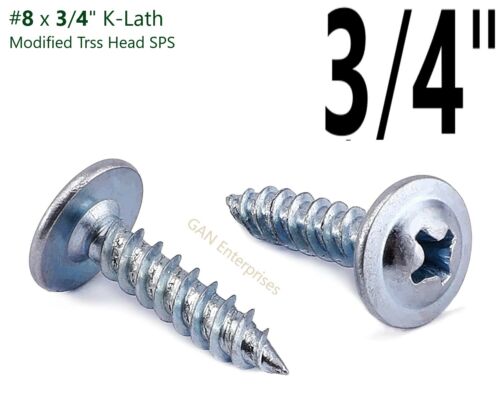 Modified Truss Head Phillips Self piercing sharp point screws #8 x 1/2"- 3" Zinc - Picture 4 of 28