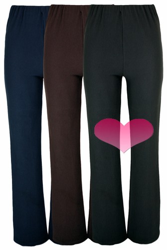 Ladies STRETCH Keep Fit Everyday Casual Comfort Fit Elasticated Ribbed Trousers - Picture 5 of 10