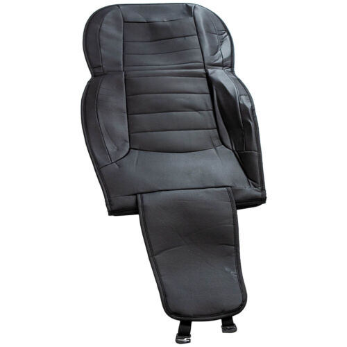 2x Black Leather Car Full Seat Cover 5 Seats Front+Rear Cushions Universal - Foto 8 di 10