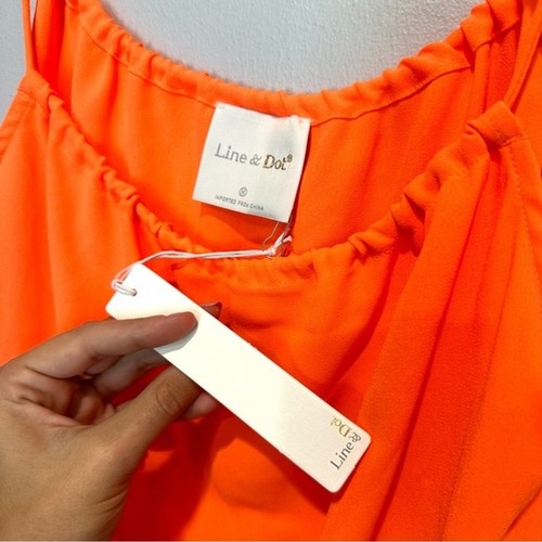 Vestido Line & Dot Naranja Neón, Nuevo con Etiquetas, M - Imagen 4 de 7