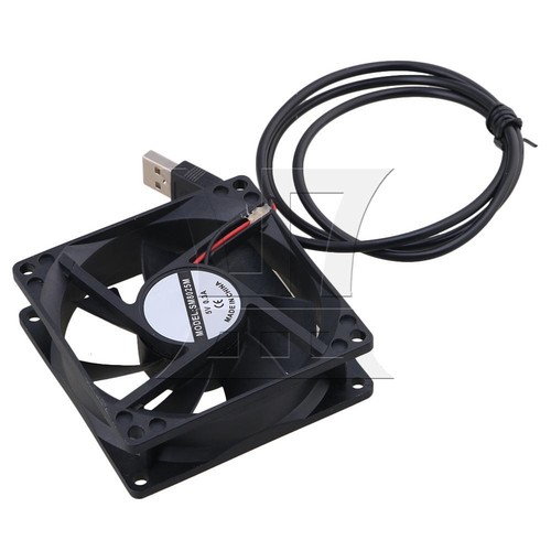 Plastic Black DC 5V USB Computer Case Cooling Fan 80*80mm 8025 - Picture 2 of 5
