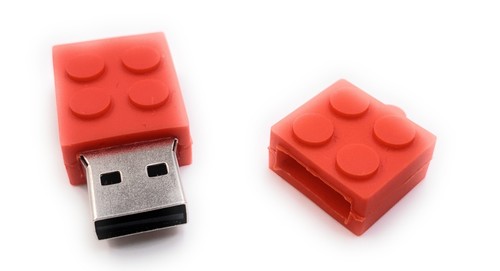 Baustein Kinder Spielzeug rot als USB Stick 8GB 16GB 32GB 64GB 2.0 / 3.0 - Picture 2 of 2