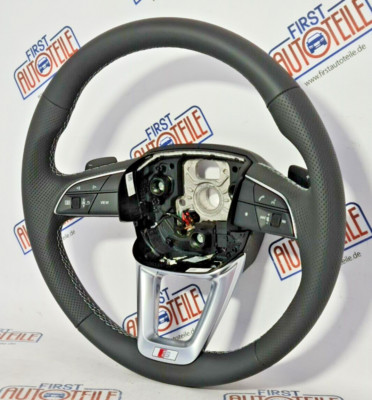 Original Audi Q7 Q8 S-Line Multifunktionslenkrad Leder-gelocht 4M8419091AL QQT