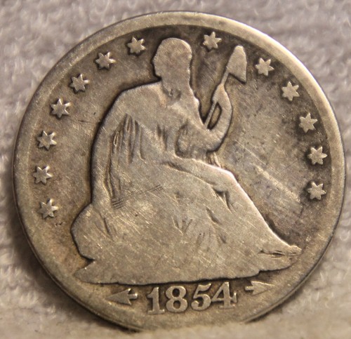 1854 seated half dollar
