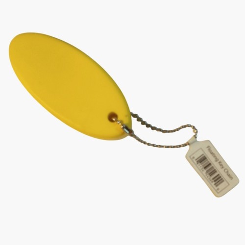 Llavero flotante amarillo con accesorio de cadena de bola diseño de espuma ovalada para navegantes - Imagen 2 de 4