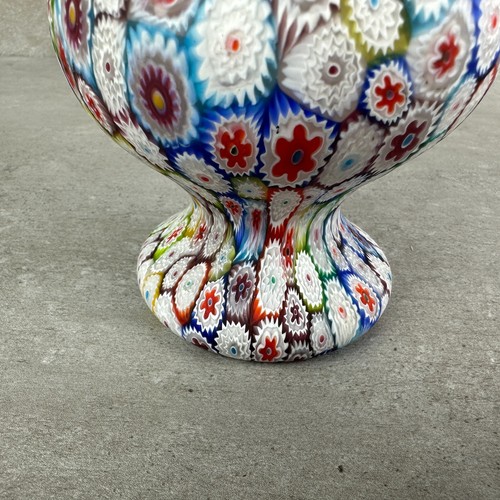 Vintage Murano Kunst Glas Millefiori überbackene Vase mundgeblasen Tausend Blumen 6,25" - Bild 13 von 24