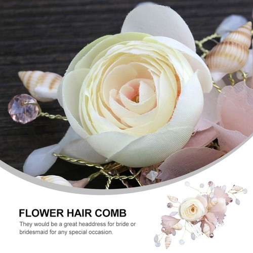 Bridal Comb Women's Bride Flower Wedding Hair Combs for Brides Headdress - Picture 12 of 12