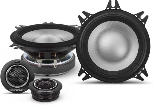 Alpine S2-S40C 4" 4x6" 140W Component Speakers In-Line Crossovers SIlk Tweeters - Picture 2 of 6