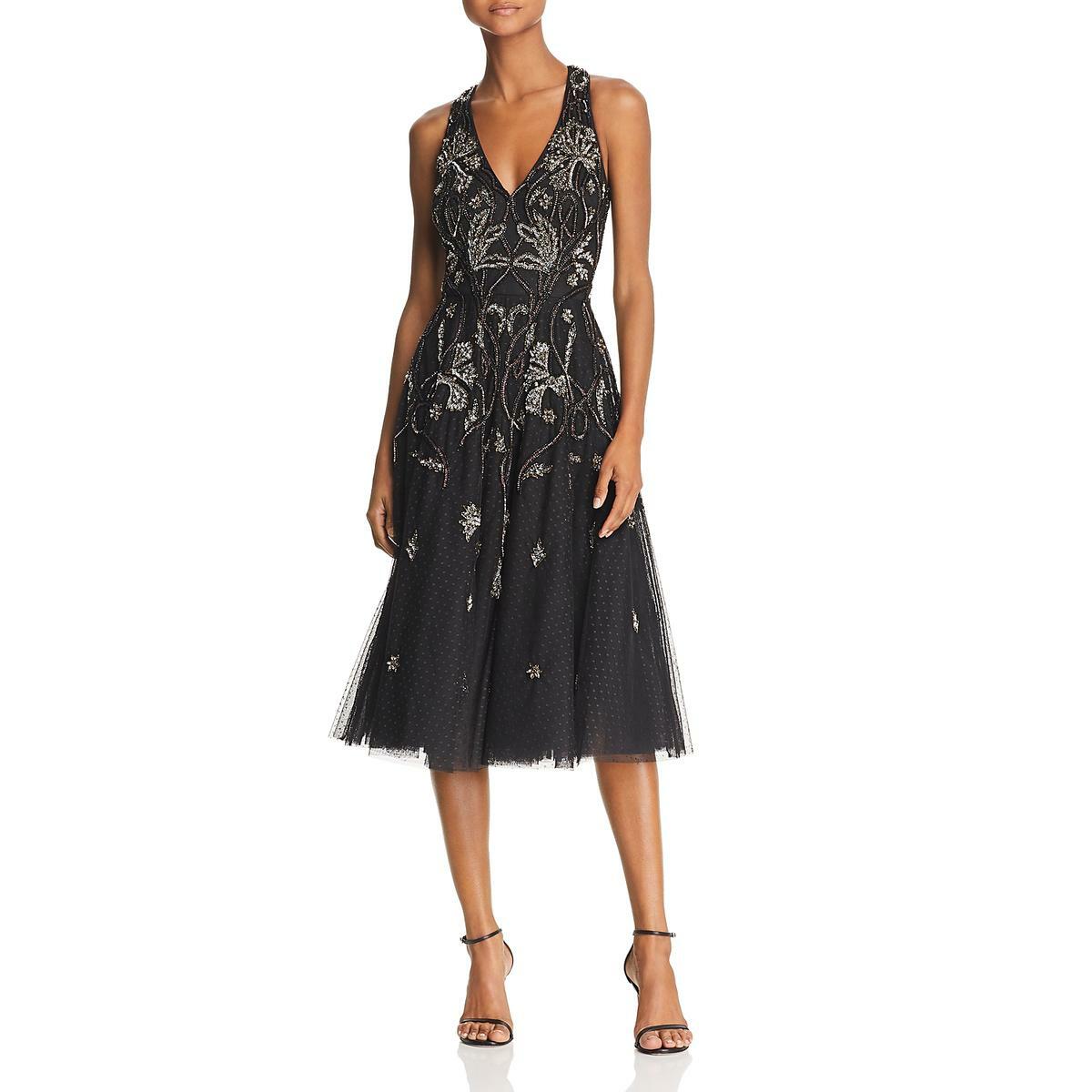 Aidan Mattox Womens Beaded Sleeveless Special Occasion Midi Dress BHFO 3953 Aidan Mattox Womens Beaded Sleeveless Special Occasion Midi Dress BHFO 3953