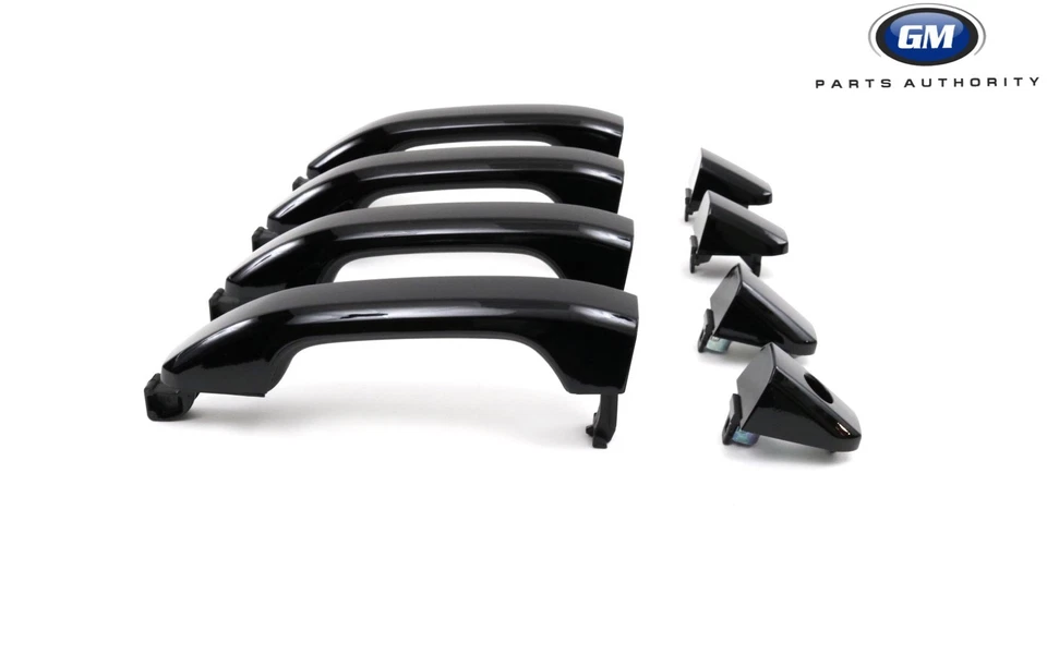 Silverado Sierra 2015-2018 manijas de puerta negras brillantes 84713668 GBA genuinas OEM GM Foto 2 de 4