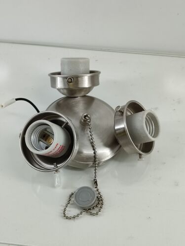 FOR PARTS ONLY - Light Kit - Clarkston II 44" Brushed Nickel Finish Ceiling Fan - Picture 10 of 16