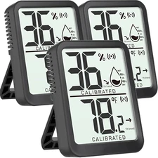 3 Pack Room Thermometer Indoor Hygrometer for Home, Digital Sensor Mini Humidity