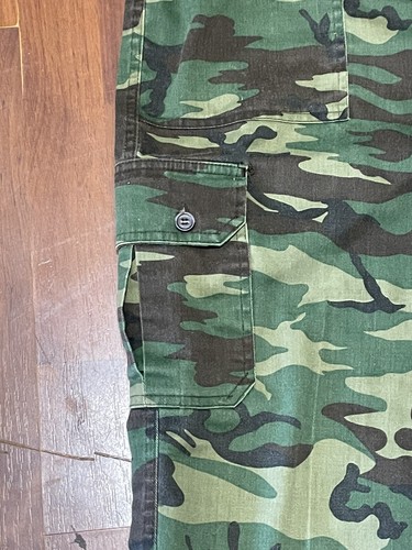 Vtg Wolverine Fleece Lined Vietnam Camo 6 Pocket Hunting Pants Made In USA 36x31 - Picture 6 of 9