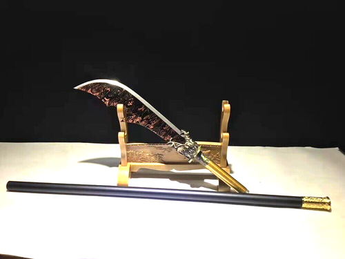 Famosa Espada de Ampliación Borde WUSHU Espada Espada Manganeso Hoja de Acero Ancho Mango Largo - Imagen 4 de 12