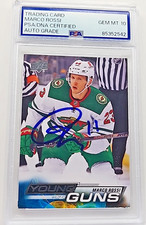2022-23 Upper Deck #243 Marco Rossi Young Guns Auto / Hand Signed On card - PSA