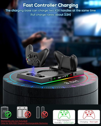 Upgraded Cooling Fan Charging Station for Xbox Series X Console & Controller,... - Picture 4 of 7