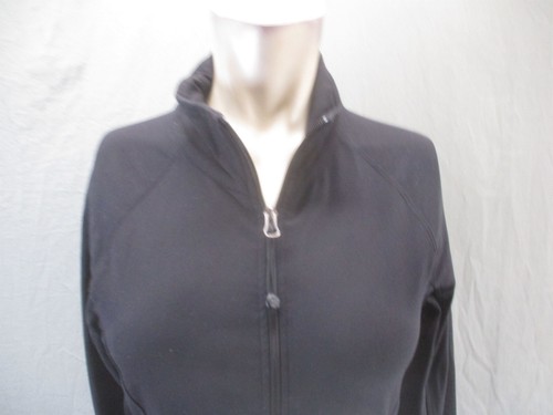 TUFF ATHLETICS Size S Womens Black Full Zip Stand Collar Pocket Track Jacket 096 - Picture 2 of 10