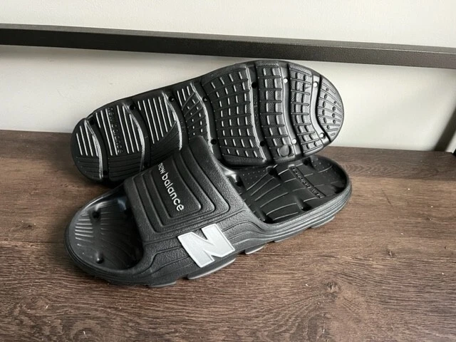 New men New Balance Black Slide Sandals Men s Size 13 EEEE 4E