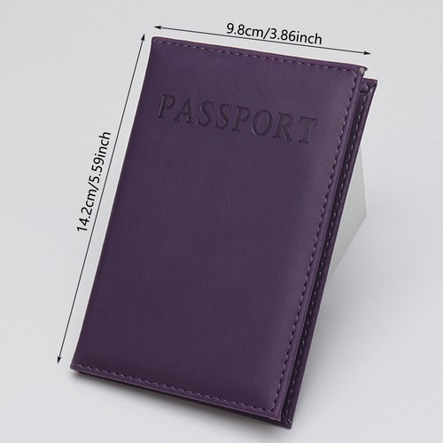 Passport Cover Holder Wallet Case Organiser Protector Travel Sleeve PU Leather - Picture 12 of 28