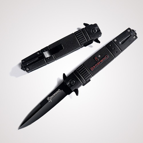 Browning Tactical Camping Dagger Survival Hunting Fishing Folding Pocket Knife - Picture 7 of 14