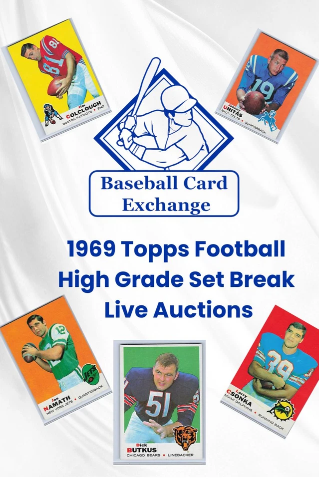 1969 Topps Football High Grade Set Break LIVE AUCTION