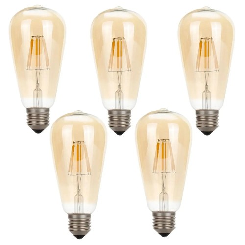 Lampadina led E27 vintage Edison filamento 4W retrò lampadine bianco caldo - Foto 32 di 78